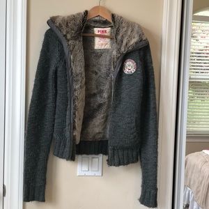 Pink Victoria’s Secret knitted jacket size Medium